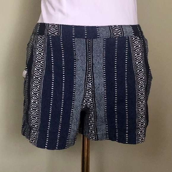 Handmade Retro 70's Inspired Festival Shorts Inn Navy With White Accents - Picture 3 of 4